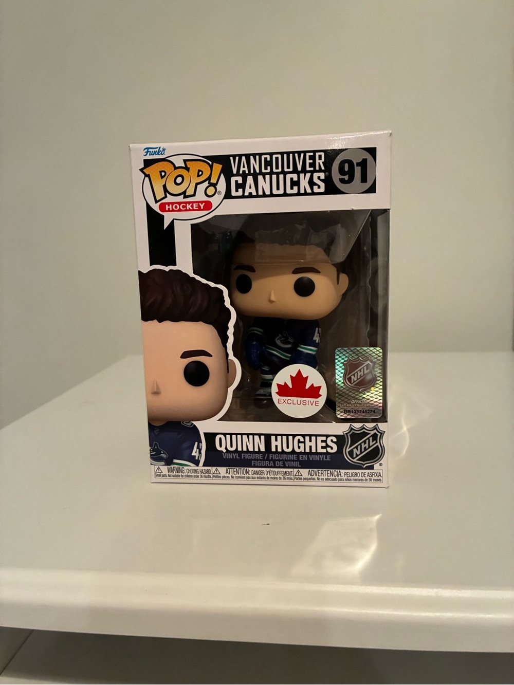 Funko Pop! Quinn Hughes #92 Vancouver Canucks 2 for $25